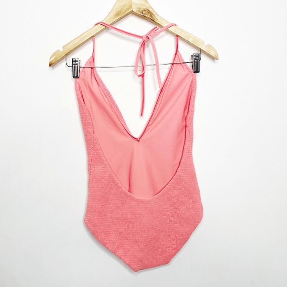 TORI PRAVER SWIMWEAR Sienna Shirred Swimsuit one piece pink WOMENS SMALL s - Picture 3 of 5